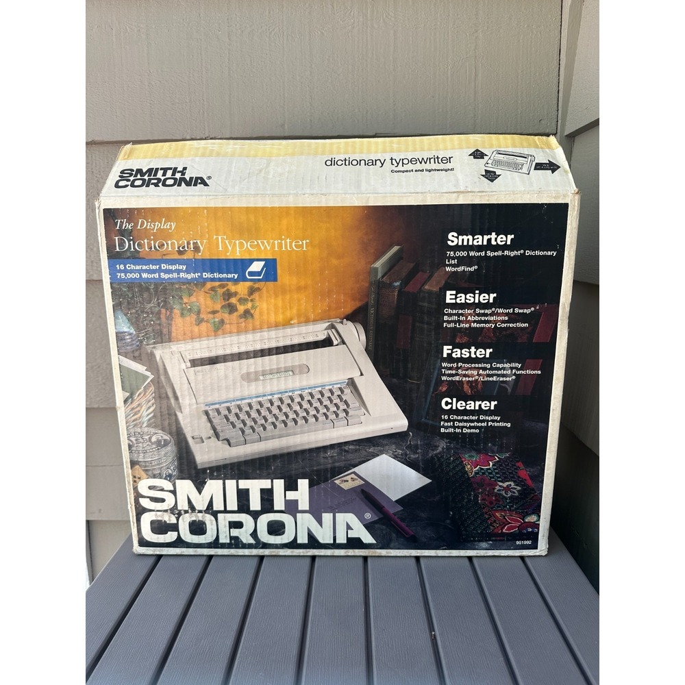 Smith Corona Display Dictionary Electronic Typewriter Word Processor Box Tested